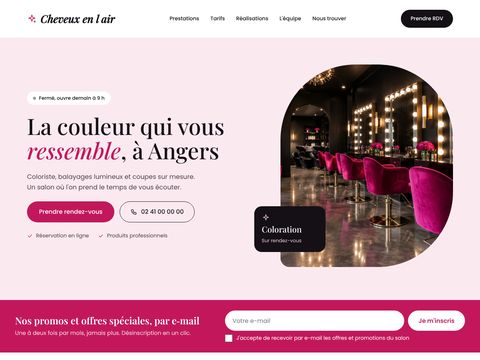Autre exemple de site de salon